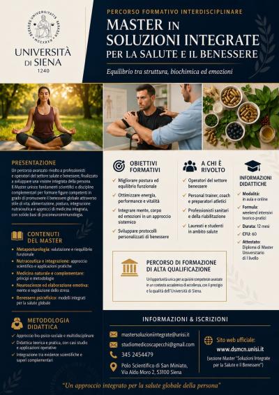 Master in Soluzioni Integrate per la Salute e il Benessere