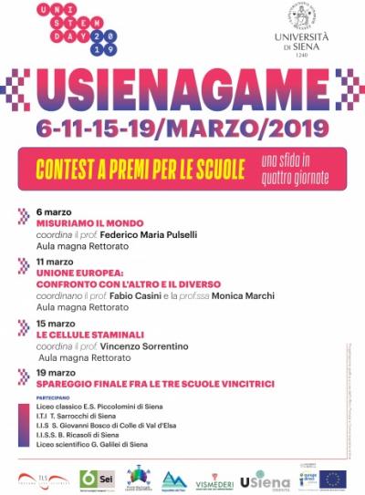 immagine locandina USiena game 2019